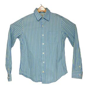 RUEHL No. 925 Blue w/ Green Stripe L/S Cotton Button Down Mens Size Large L